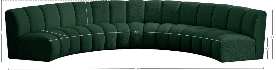 Infinity Boucle Fabric 5pc. Sectional