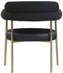 Blake Boucle Fabric and Faux Leather Dining Chair