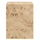 Cosmos 16" Square Burl Wood Side Table