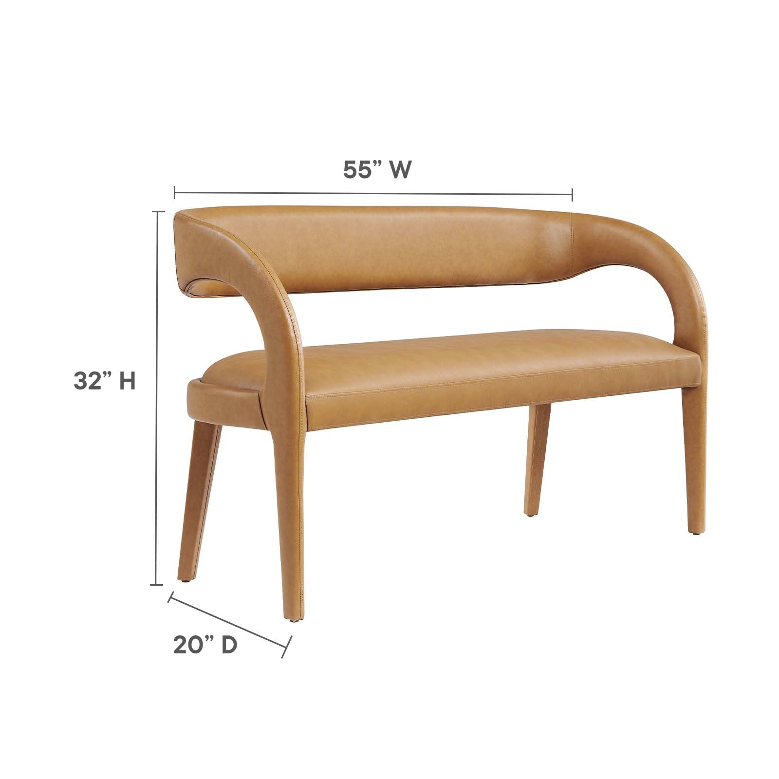 Pinnacle Vegan Leather Accent Bench