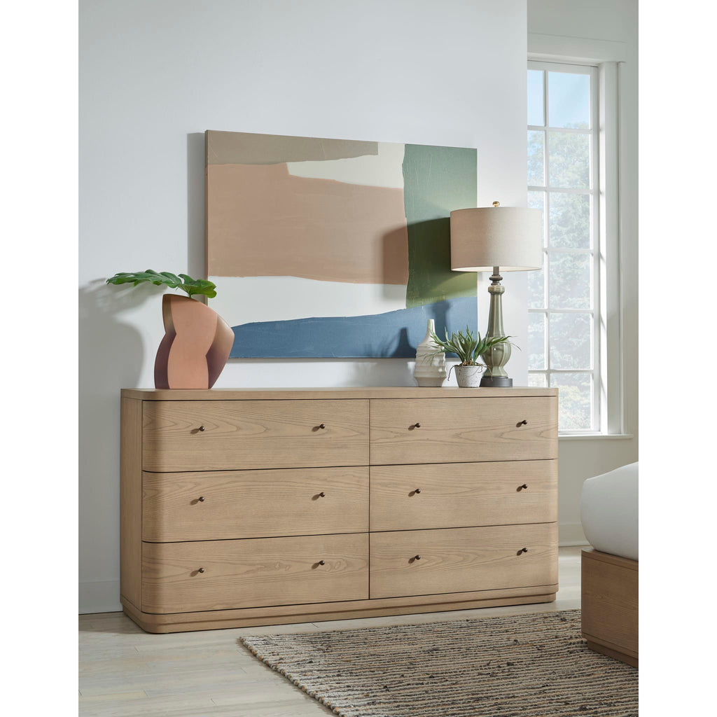 Penny Six Drawer White Ash Dresser in Buff Cream – Hollywood Glam Furnitures