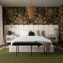 Palani Velvet Queen Bed with Wings