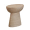 Eclipse Textured Faux Travertine Indoor / Outdoor Side Table