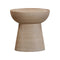 Eclipse Textured Faux Travertine Indoor / Outdoor Side Table