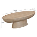 Eclipse Textured Faux Travertine Indoor / Outdoor Coffee Table