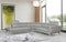 Divani Casa Graphite - Modern Leather Left Facing Sectional Sofa