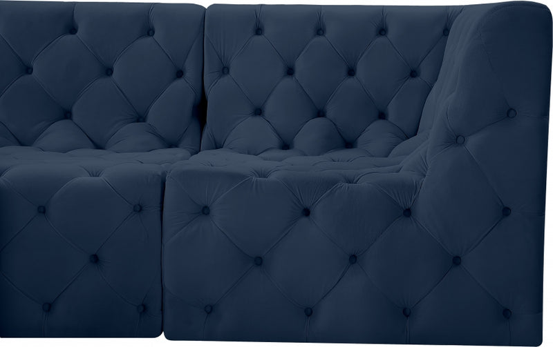 Tuft Velvet Modular 128" Sofa
