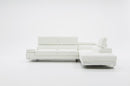 Divani Casa Myst Mini - Modern White Eco-Leather Right Facing Sectional Sofa