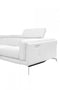 Divani Casa Gilsum - White Modern Leather U Shaped Sectional Sofa with Recliner