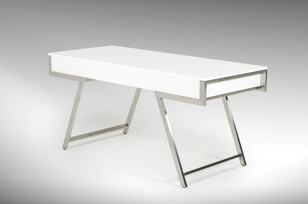 Modrest Dessart Modern White Gloss Desk