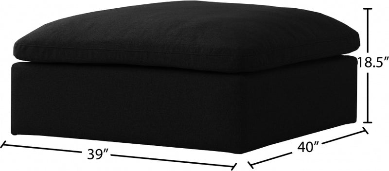Serene Linen Deluxe Cloud Modular Overstuffed Ottoman