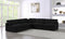 Serene 5 Piece Linen Deluxe Modular Overstuffed Sectional