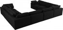 Serene 8 Piece Linen Deluxe Modular Overstuffed Sectional