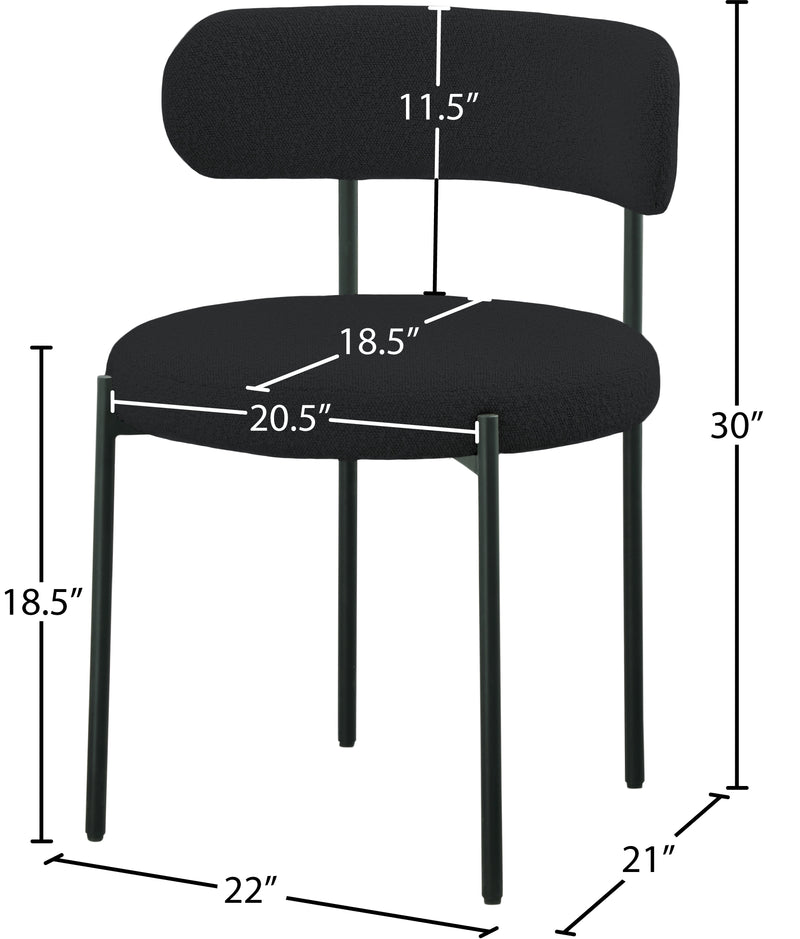 Beacon Boucle Fabric Dining Chair