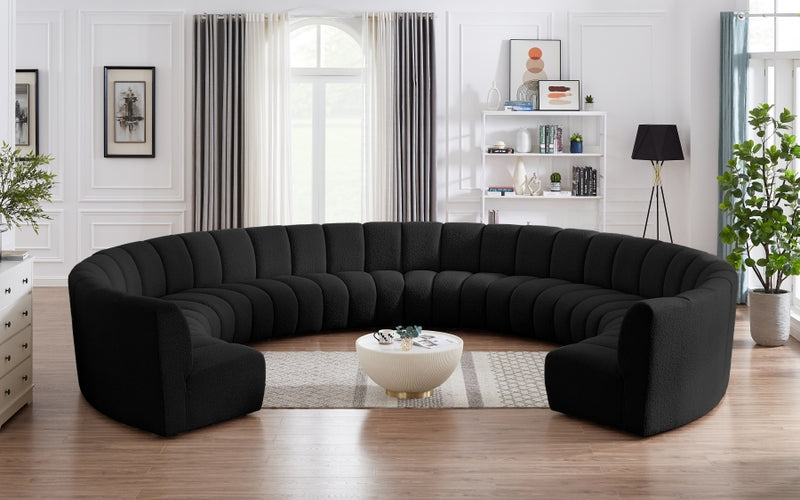 Infinity Boucle Fabric 10pc. Sectional