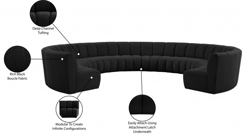Infinity Boucle Fabric 10pc. Sectional