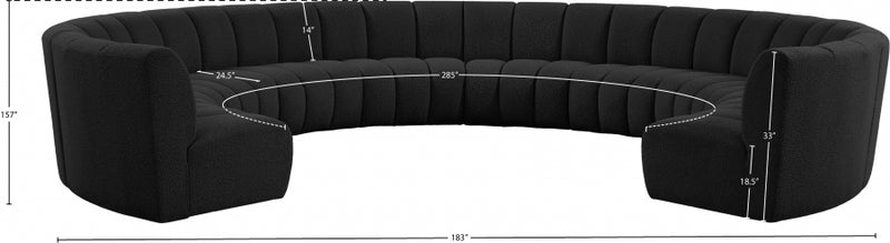 Infinity Boucle Fabric 10pc. Sectional