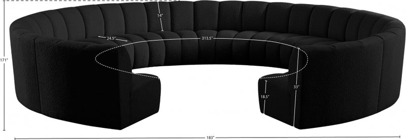Infinity Boucle Fabric 11pc. Sectional