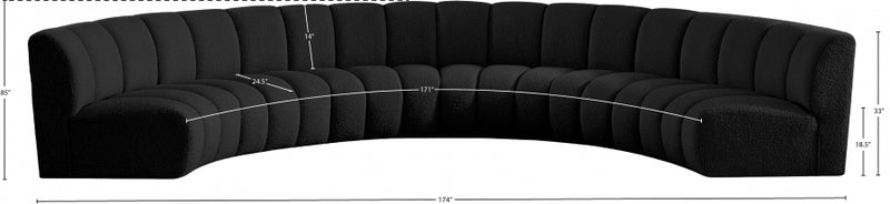 Infinity Boucle Fabric 6pc. Sectional