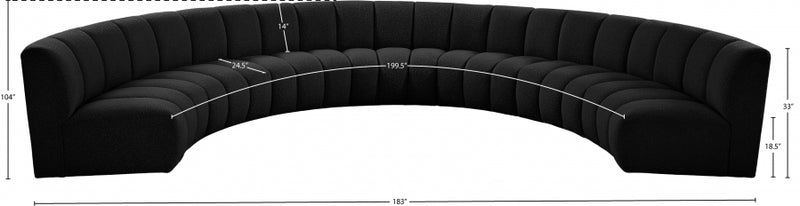 Infinity Boucle Fabric 7pc. Sectional