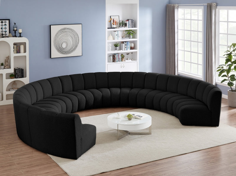 Infinity Boucle Fabric 9pc. Sectional