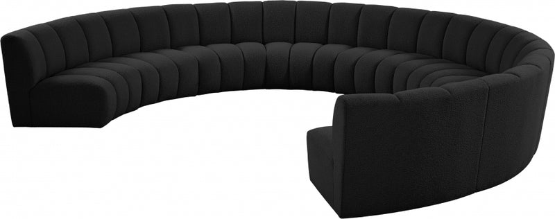 Infinity Boucle Fabric 9pc. Sectional