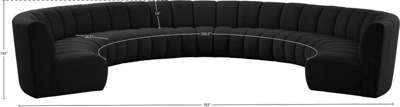 Infinity Boucle Fabric 9pc. Sectional