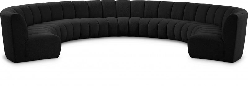 Infinity Boucle Fabric 9pc. Sectional