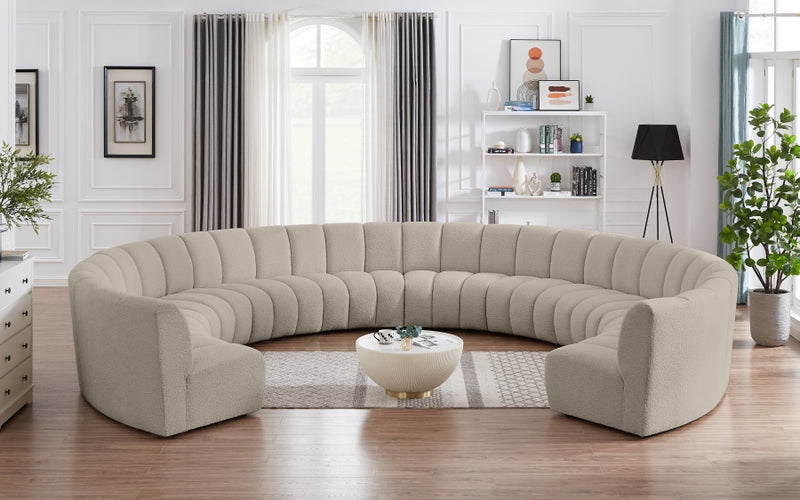 Infinity Boucle Fabric 10pc. Sectional