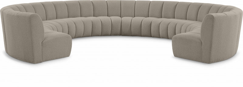 Infinity Boucle Fabric 10pc. Sectional