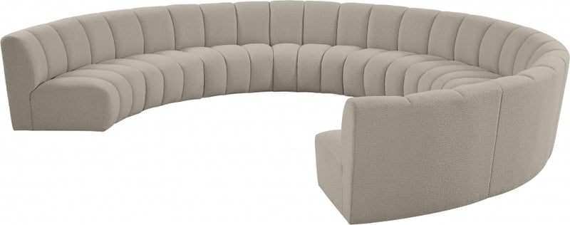 Infinity Boucle Fabric 9pc. Sectional