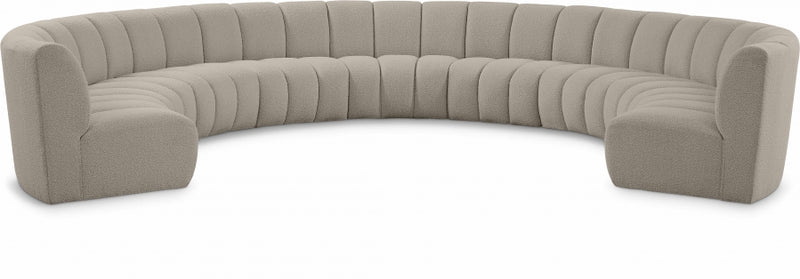 Infinity Boucle Fabric 9pc. Sectional