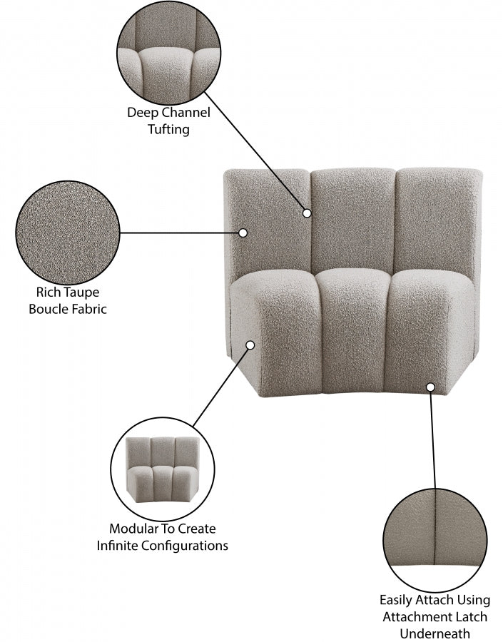 Infinity Boucle Fabric Modular Chair