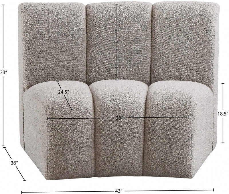 Infinity Boucle Fabric Modular Chair