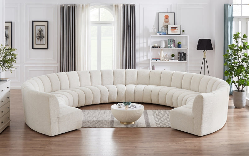Infinity Boucle Fabric 10pc. Sectional