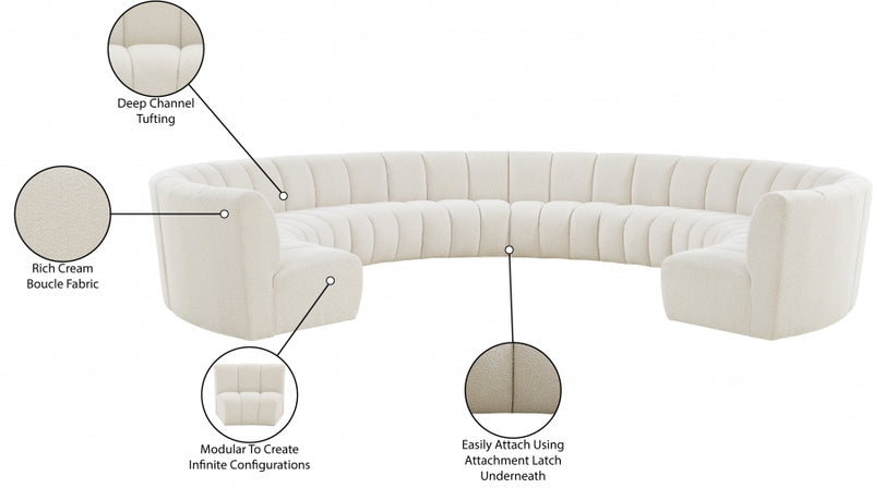 Infinity Boucle Fabric 10pc. Sectional