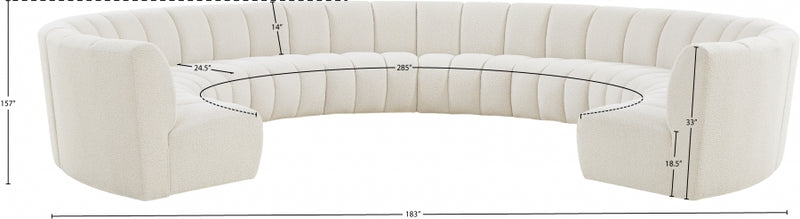 Infinity Boucle Fabric 10pc. Sectional