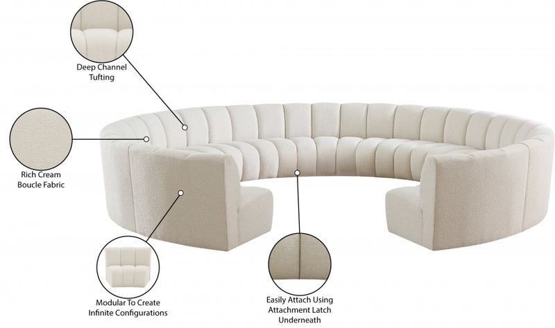 Infinity Boucle Fabric 11pc. Sectional