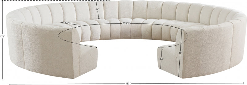 Infinity Boucle Fabric 11pc. Sectional