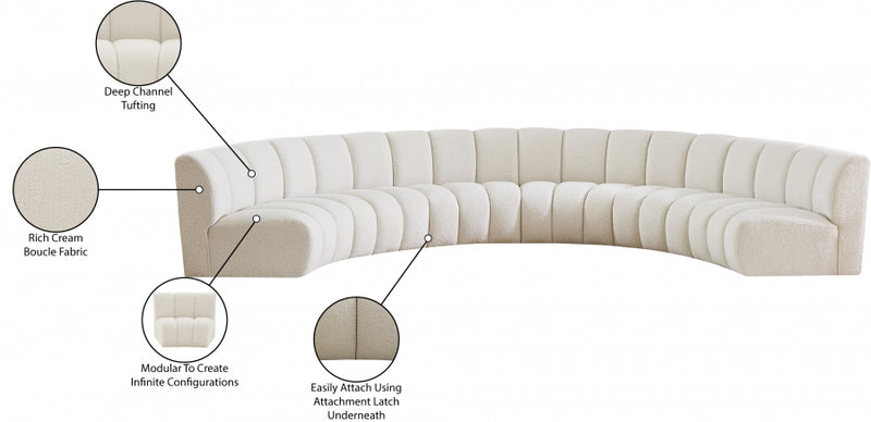 Infinity Boucle Fabric 6pc. Sectional