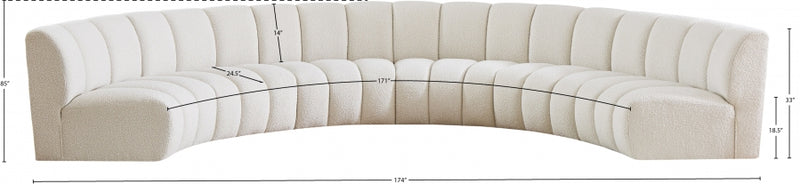 Infinity Boucle Fabric 6pc. Sectional
