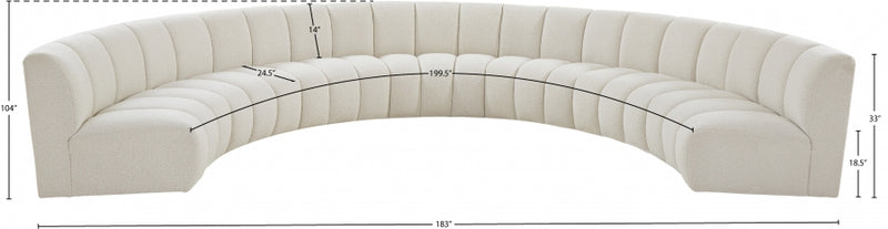 Infinity Boucle Fabric 7pc. Sectional