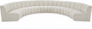 Infinity Boucle Fabric 7pc. Sectional