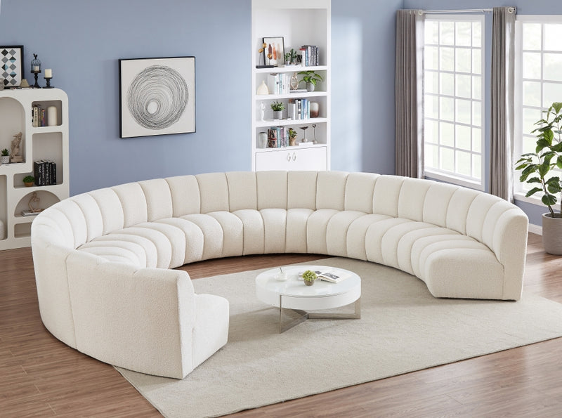 Infinity Boucle Fabric 9pc. Sectional