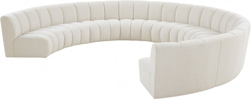 Infinity Boucle Fabric 9pc. Sectional