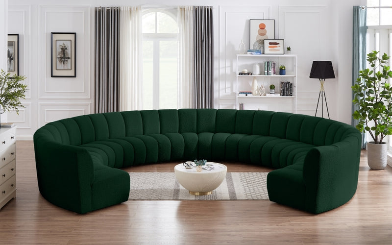 Infinity Boucle Fabric 10pc. Sectional