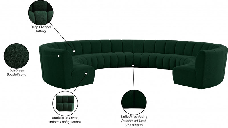 Infinity Boucle Fabric 10pc. Sectional