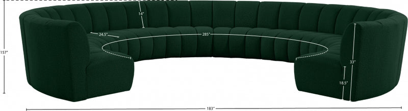 Infinity Boucle Fabric 10pc. Sectional