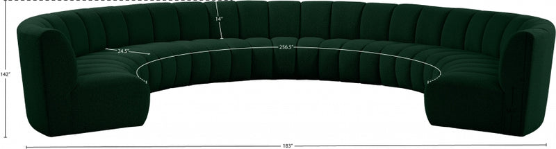 Infinity Boucle Fabric 9pc. Sectional