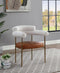 Blake Boucle Fabric and Faux Leather Dining Chair
